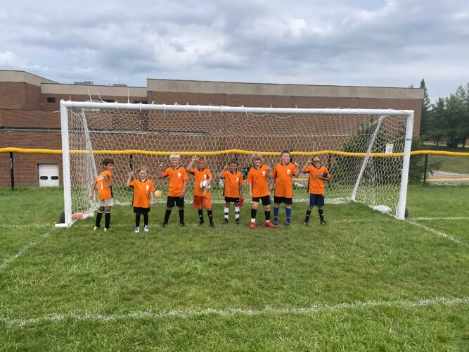 Soccer champs in orange